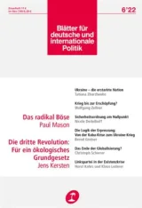 Blätter Für und Internationale Politik (Allemand) 1