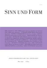 Sinn und Form (Allemand) 1